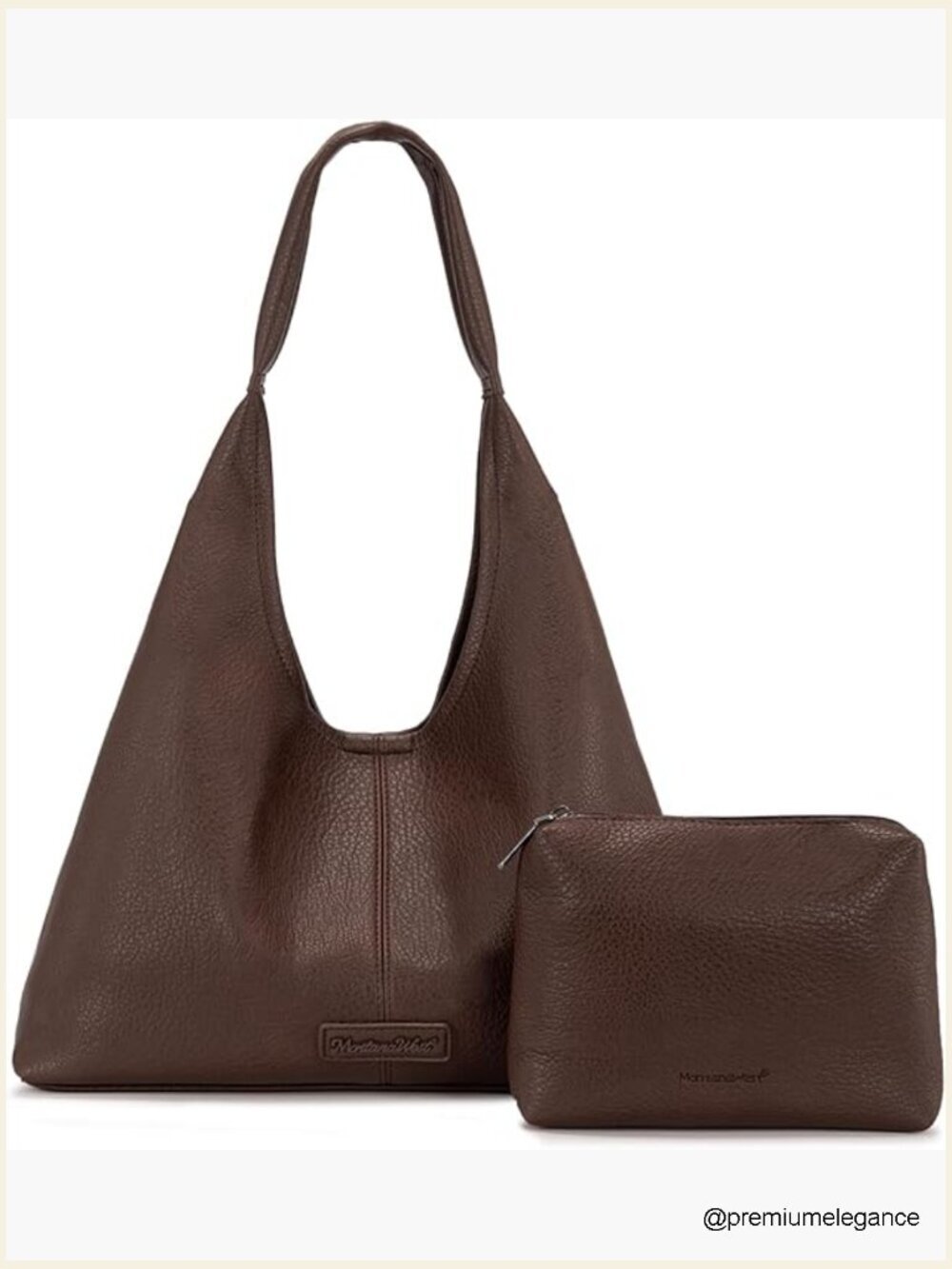 Slouchy Soft Hobo Bag with Pouch Tote Shoulder Handbag